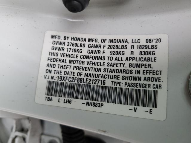 2020 HONDA CIVIC SPOR - 19XFC2F88LE212716