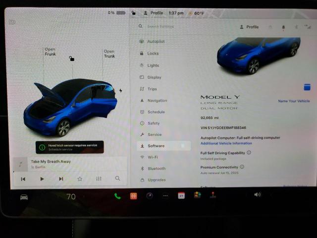 2021 TESLA MODEL Y - 5YJYGDEE6MF188346
