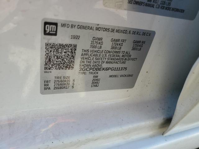 2023 CHEVROLET SILVERADO - 3GCPDBEK6PG111375
