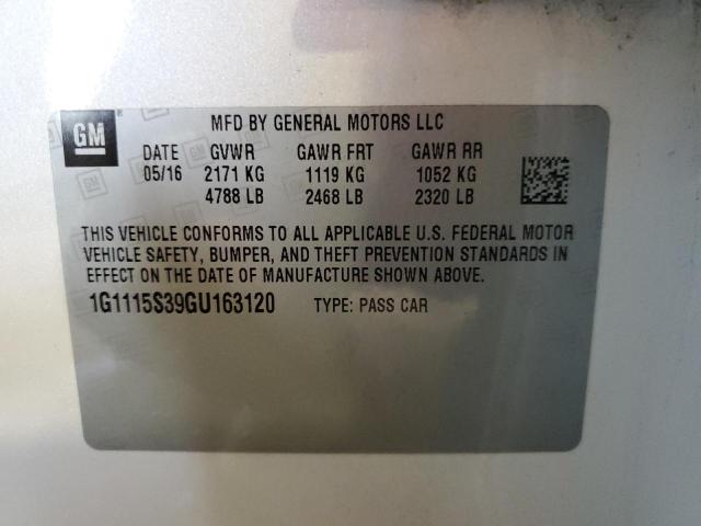 2016 CHEVROLET IMPALA LT - 1G1115S39GU163120