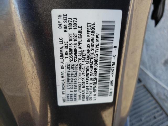 2015 HONDA ODYSSEY TO - 5FNRL5H98FB094685