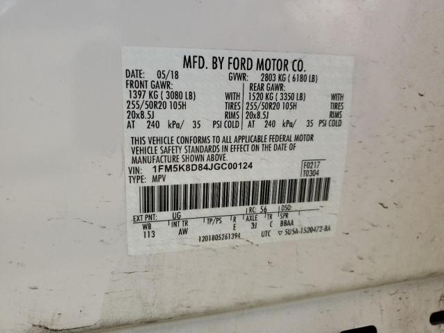 2018 FORD EXPLORER X - 1FM5K8D84JGC00124