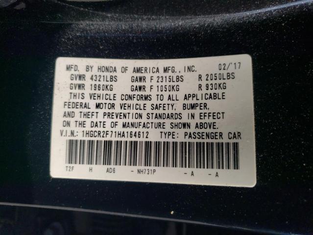 2017 HONDA ACCORD EX - 1HGCR2F71HA164612