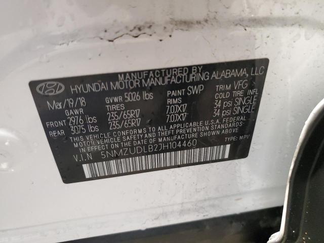 2018 HYUNDAI SANTA FE S - 5NMZUDLB2JH104460