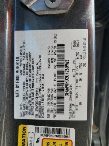 VIN 3FA6P0HD2GR260963 2016 Ford Fusion, SE no.12