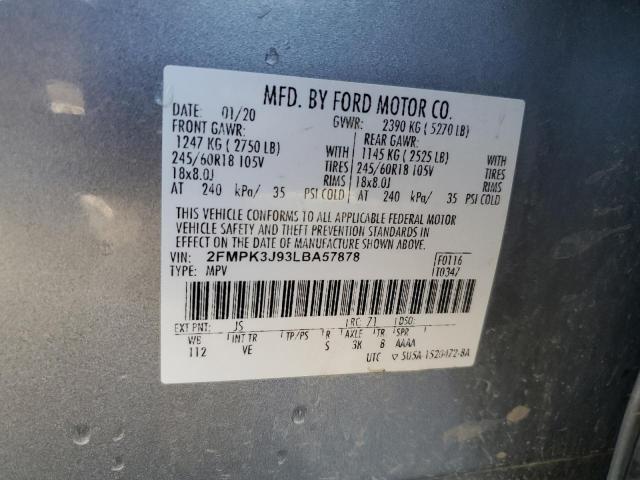 2020 FORD EDGE SEL - 2FMPK3J93LBA57878