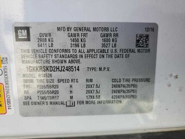 2017 GMC ACADIA LIM - 1GKKRSKD2HJ248514