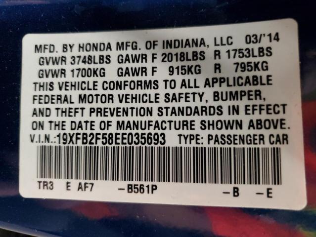 VIN 19XFB2F58EE035693 2014 Honda Civic, LX no.12