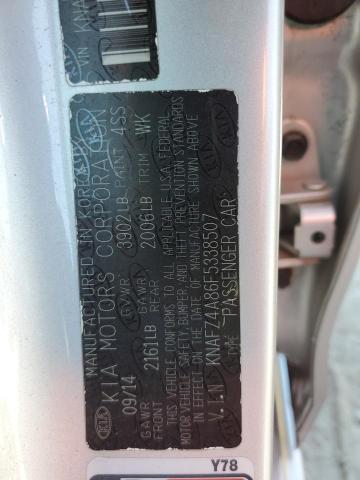 2015 KIA FORTE EX - KNAFZ4A86F5338507