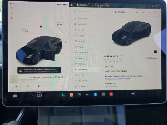 VIN 5YJYGDEE0MF243468 2021 Tesla MODEL Y no.9