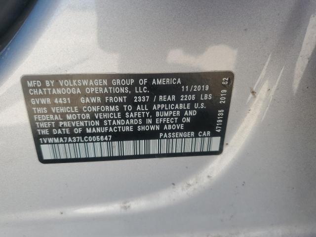 VIN 1VWMA7A37LC005647 2020 Volkswagen Passat, R-Line no.12