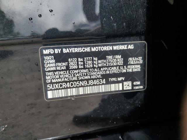 VIN 5UXCR4C05N9J84634 2022 BMW X5, Sdrive 40I no.14