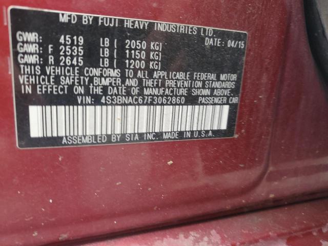 2015 SUBARU LEGACY 2.5 - 4S3BNAC67F3062860