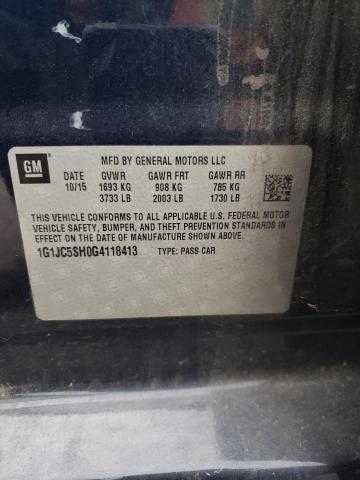 2016 CHEVROLET SONIC LT - 1G1JC5SH0G4118413