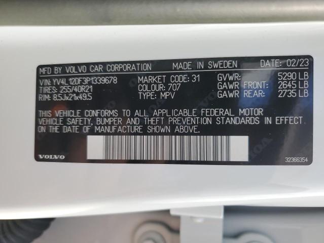 2023 VOLVO XC60 ULTIM - YV4L12DF3P1339678