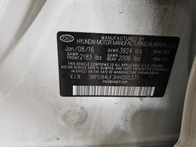 2017 HYUNDAI ELANTRA SE - 5NPD84LF3HH005371