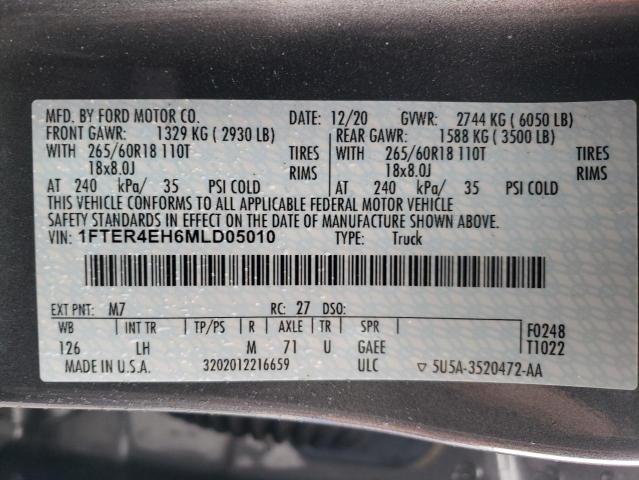 2021 FORD RANGER XL 1FTER4EH6MLD05010