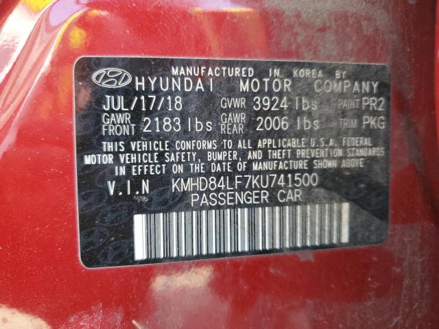 2019 HYUNDAI ELANTRA SE - KMHD84LF7KU741500