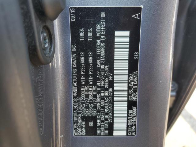 VIN 2T2BK1BA0FC343206 2015 Lexus RX, 350 Base no.13