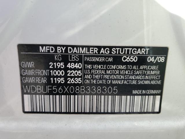 2008 MERCEDES-BENZ E 350 WDBUF56X08B338305  71871454