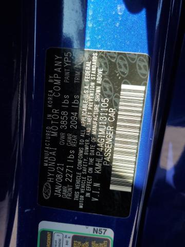 2021 HYUNDAI ELANTRA LI - KMHLP4AG1MU131105