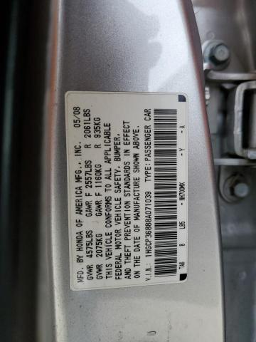 2008 HONDA ACCORD EXL 1HGCP36888A071039  72358784