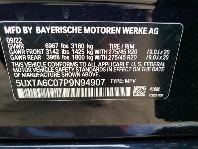 2023 BMW X5 XDRIVE4 - 5UXTA6C07P9N94907