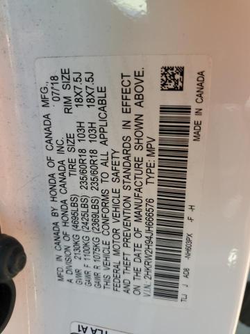 2018 HONDA CR-V TOURI - 2HKRW2H94JH666576