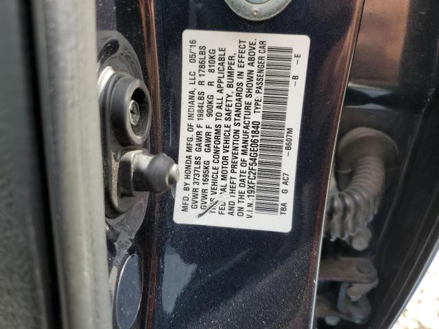 2016 HONDA CIVIC LX - 19XFC2F54GE061840