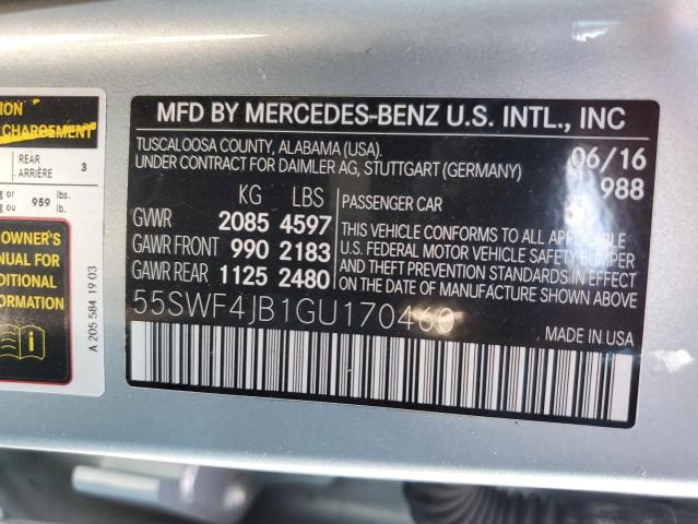 VIN 55SWF4JB1GU170460 2016 Mercedes-Benz C-Class, 300 no.13