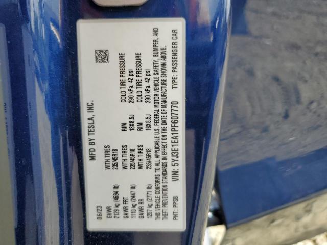 2023 TESLA MODEL 3 - 5YJ3E1EA1PF607770