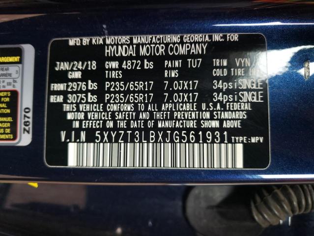 2018 HYUNDAI SANTA FE S - 5XYZT3LBXJG561931