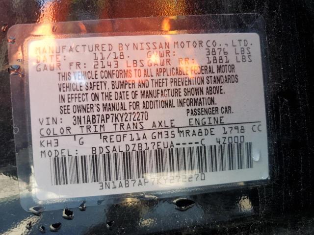 VIN 3N1AB7AP7KY272270 2019 Nissan Sentra, S no.13