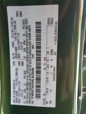 2024 FORD BRONCO BIG 1FMDE7AH2RLA32648