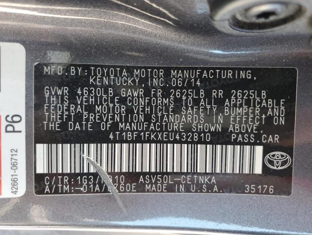 VIN 4T1BF1FKXEU432810 2014 Toyota Camry, L no.12