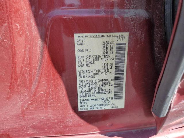 2017 NISSAN FRONTIER S - 1N6AD0EVXHN766679