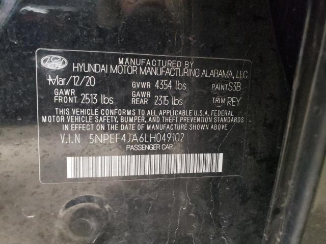 2020 HYUNDAI SONATA SEL - 5NPEF4JA6LH049102