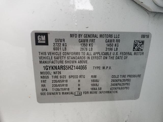 VIN 1GYKNARS5HZ144066 2017 Cadillac XT5 no.13