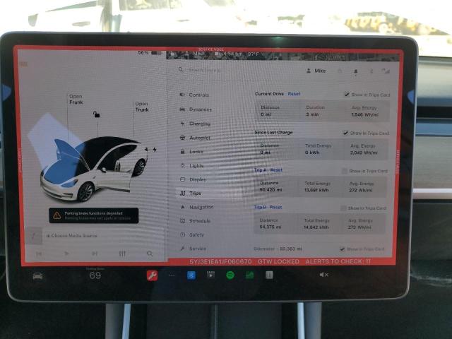 VIN 5YJ3E1EA1JF060670 2018 Tesla MODEL 3 no.9