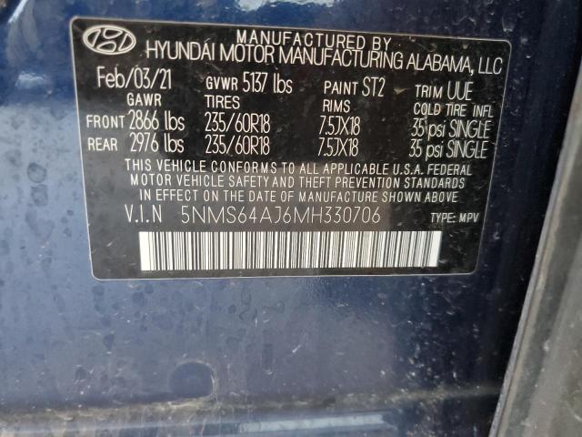 2021 HYUNDAI SANTA FE S - 5NMS64AJ6MH330706