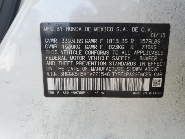 2015 HONDA FIT LX 3HGGK5H5XFM771546