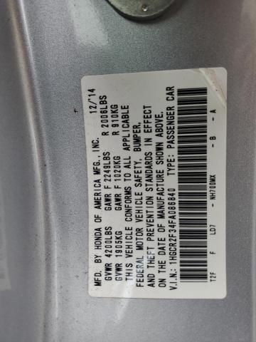 2015 HONDA ACCORD LX - 1HGCR2F34FA086840
