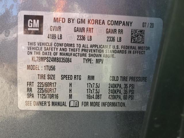 2021 CHEVROLET TRAILBLAZE - KL79MPS24MB035084