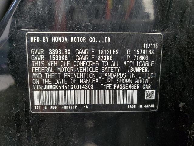 2016 HONDA FIT LX - JHMGK5H51GX014303