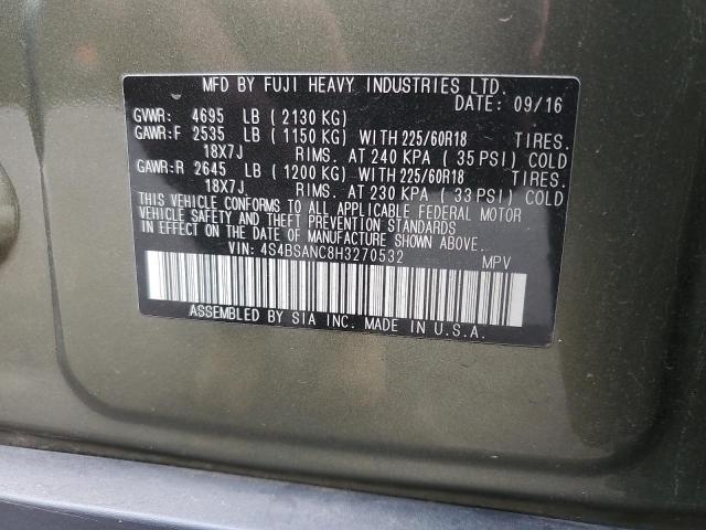 2017 SUBARU OUTBACK 2. - 4S4BSANC8H3270532