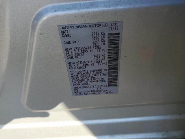 2015 INFINITI QX60 - 5N1AL0MM6FC515791