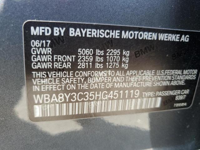 2017 BMW 340 XIGT WBA8Y3C35HG451119