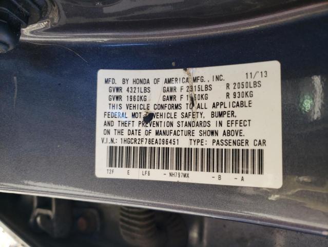 VIN 1HGCR2F78EA096451 2014 Honda Accord, EX no.12