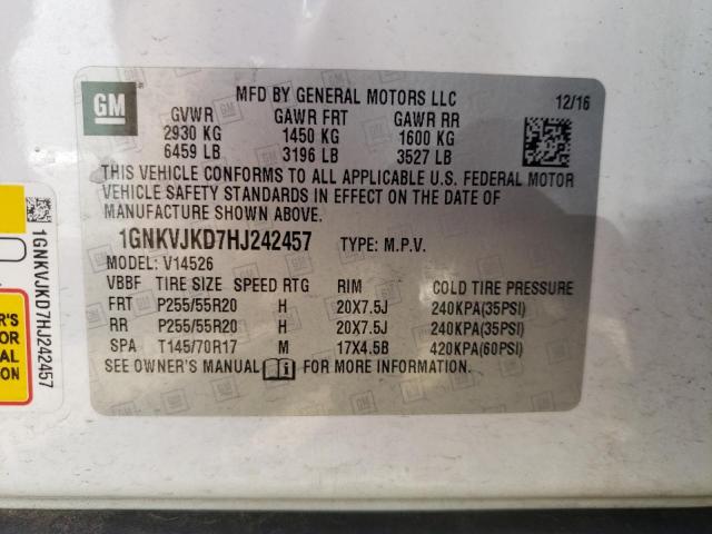 2017 CHEVROLET TRAVERSE P - 1GNKVJKD7HJ242457
