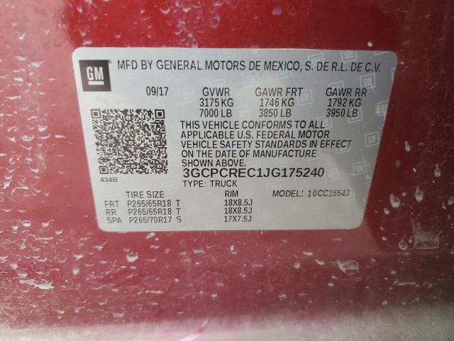 2018 CHEVROLET SILVERADO - 3GCPCREC1JG175240